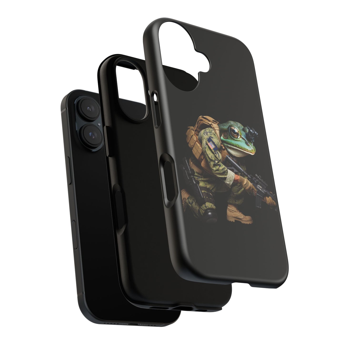 Tough Cases: Military Frog Phone Case, Phone Accessory, Unique Gift for Gamers, Animal Lovers, Stylish Protection