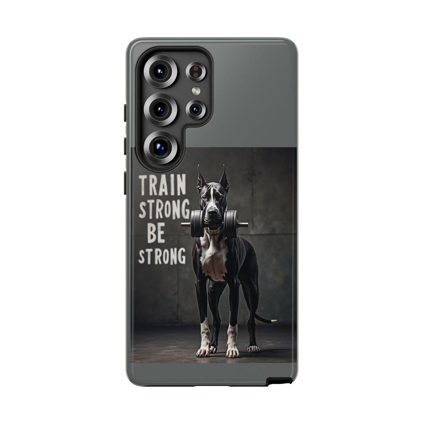 Dog-Themed Phone Case: Motivational Strength Training Pet Lover Accessory, Gift for Dog Owners, Gym Enthusiasts, Fitness Motivation