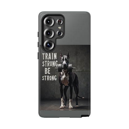 Dog-Themed Phone Case: Motivational Strength Training Pet Lover Accessory, Gift for Dog Owners, Gym Enthusiasts, Fitness Motivation