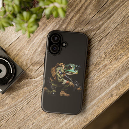 Tough Cases: Military Frog Phone Case, Phone Accessory, Unique Gift for Gamers, Animal Lovers, Stylish Protection
