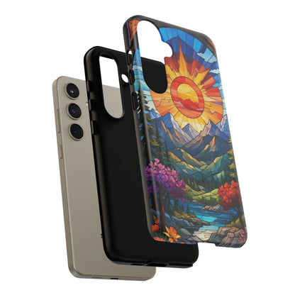 Colorful Mountain Phone Case - Tough Cases, Nature Aesthetic, Gift for Outdoor Lovers, Unique Phone Accessories, Vibrant Art Phone Cover