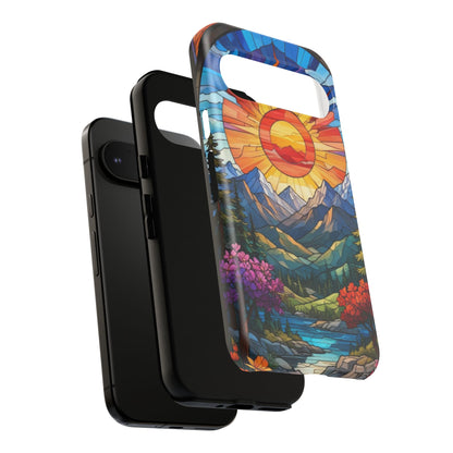 Colorful Mountain Phone Case - Tough Cases, Nature Aesthetic, Gift for Outdoor Lovers, Unique Phone Accessories, Vibrant Art Phone Cover
