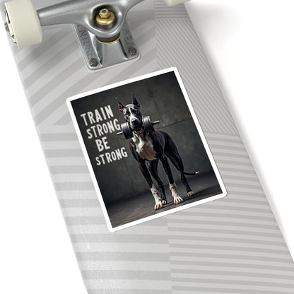 Great Dane Strength Sticker — Stronger Every Day Kiss-Cut Sticker