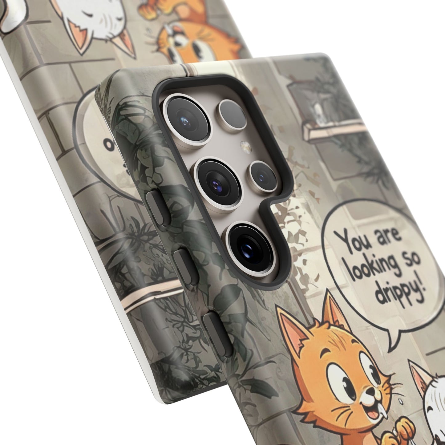 Cute Cat Phone Case - You Are Looking So Drippy, Pet Lover Gift, Animal Lover, Fun Phone Accessory, Whimsical Design
