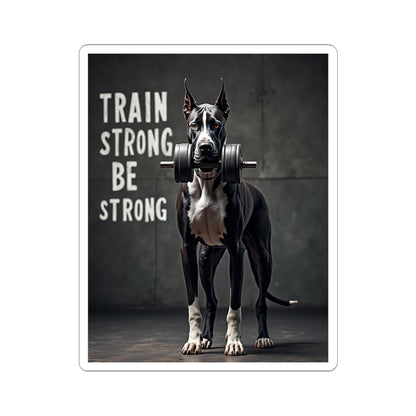 Great Dane Strength Sticker — Stronger Every Day Kiss-Cut Sticker