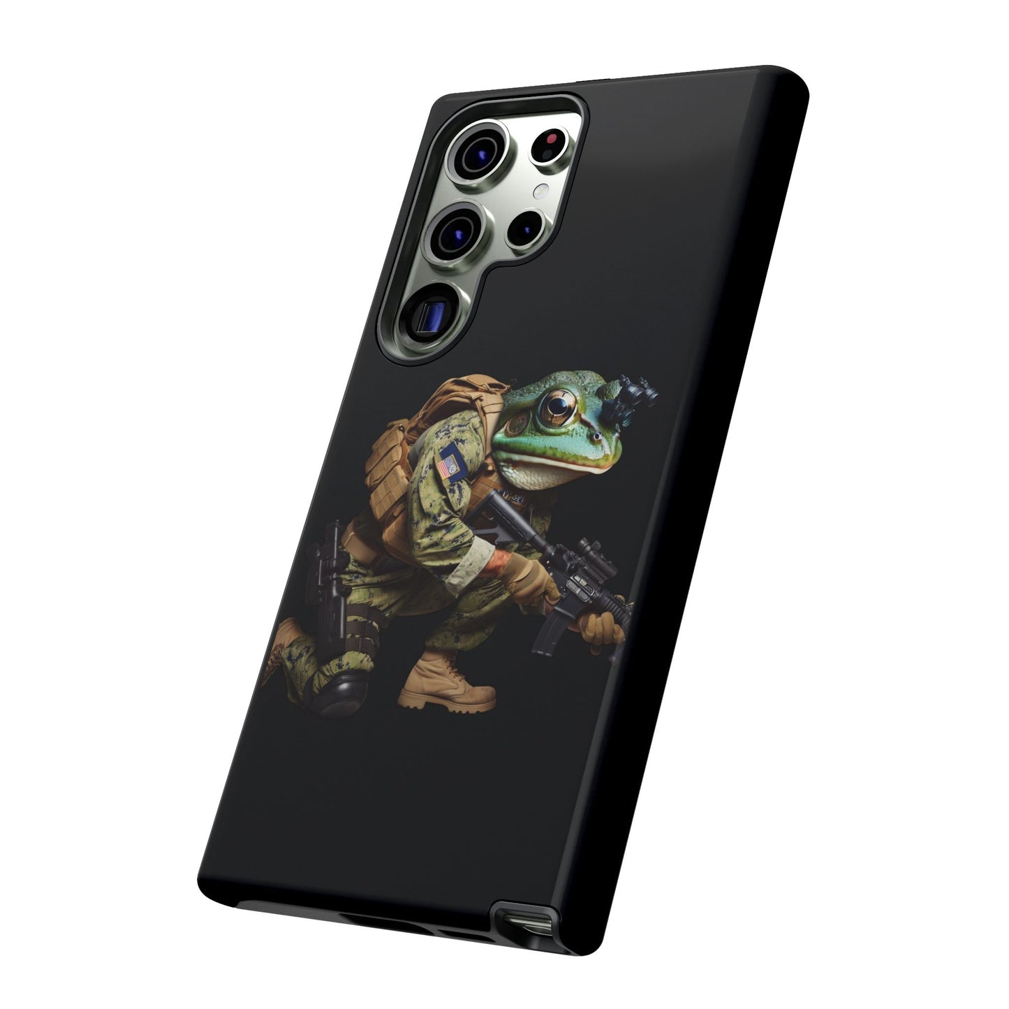 Tough Cases: Military Frog Phone Case, Phone Accessory, Unique Gift for Gamers, Animal Lovers, Stylish Protection