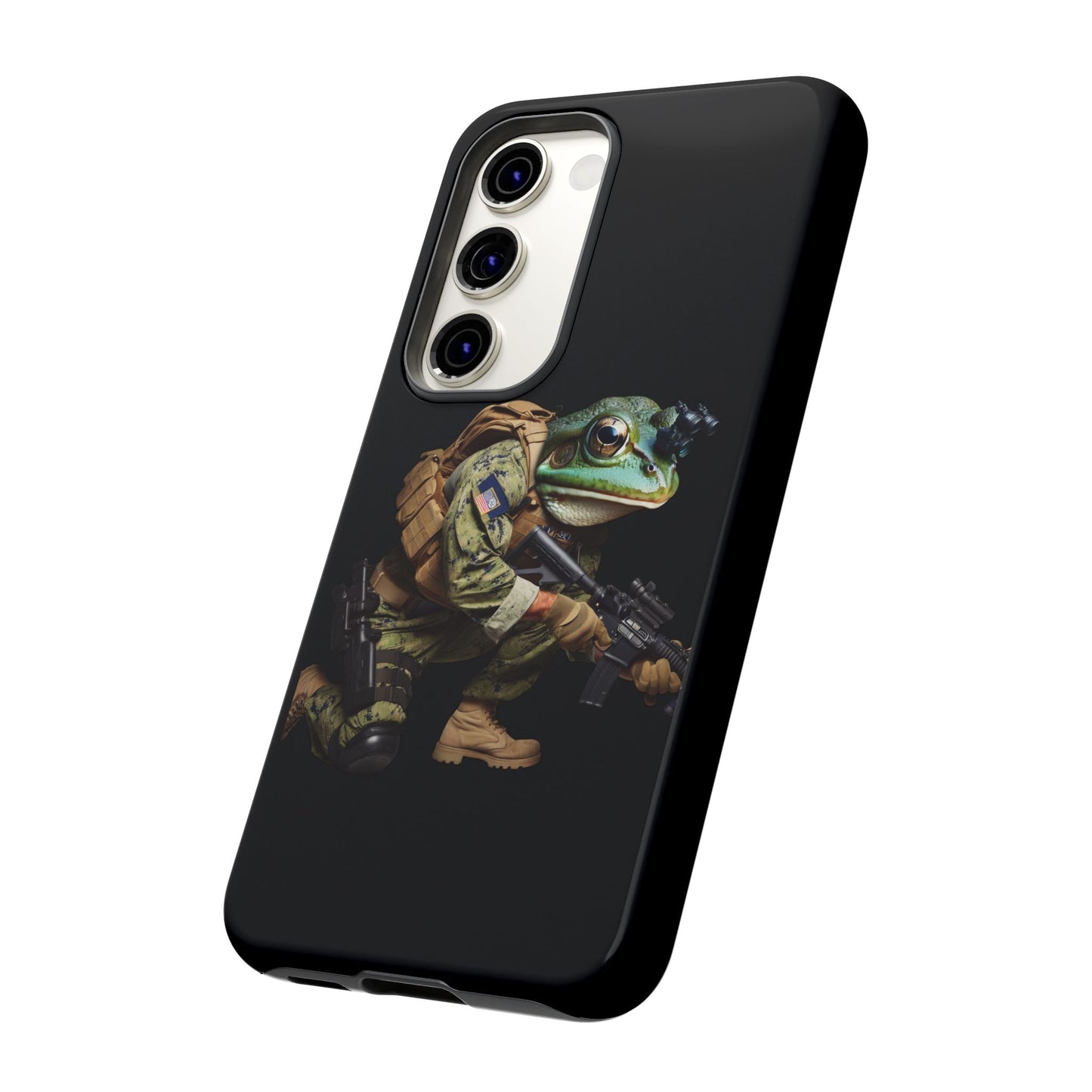 Tough Cases: Military Frog Phone Case, Phone Accessory, Unique Gift for Gamers, Animal Lovers, Stylish Protection