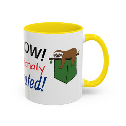 Funny Sloth Coffee Mug - Emotionally Constipated - Gift for Coffee Lovers, Office Humor, Birthday, Self-Care, Tea Lovers