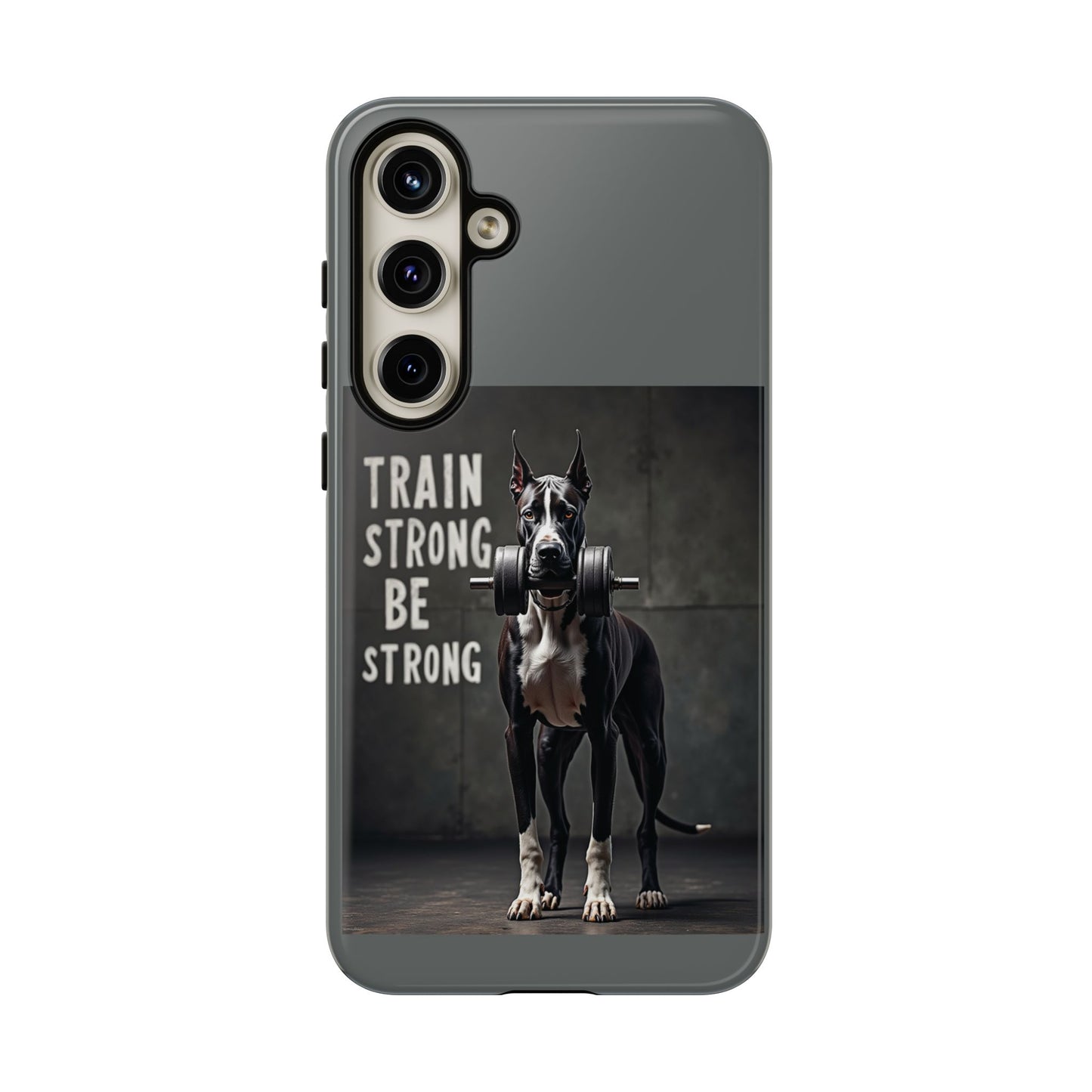 Dog-Themed Phone Case: Motivational Strength Training Pet Lover Accessory, Gift for Dog Owners, Gym Enthusiasts, Fitness Motivation