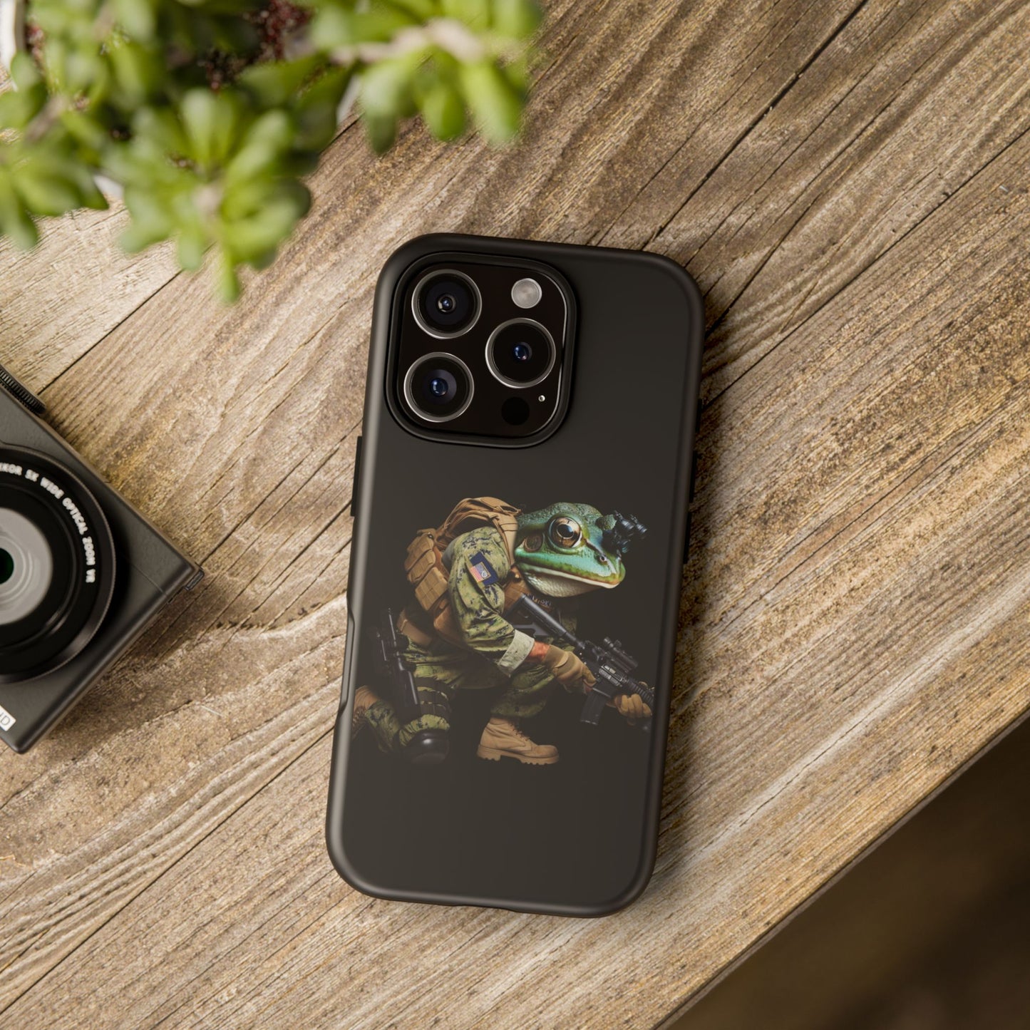 Tough Cases: Military Frog Phone Case, Phone Accessory, Unique Gift for Gamers, Animal Lovers, Stylish Protection
