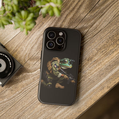 Tough Cases: Military Frog Phone Case, Phone Accessory, Unique Gift for Gamers, Animal Lovers, Stylish Protection