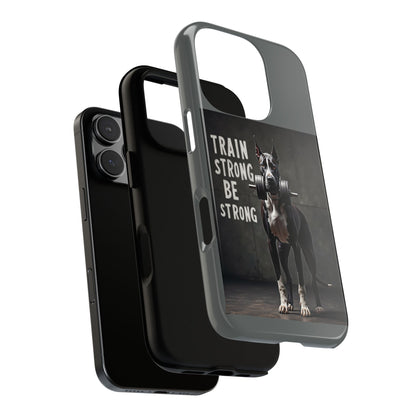 Dog-Themed Phone Case: Motivational Strength Training Pet Lover Accessory, Gift for Dog Owners, Gym Enthusiasts, Fitness Motivation