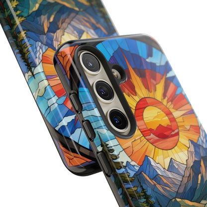 Colorful Mountain Phone Case - Tough Cases, Nature Aesthetic, Gift for Outdoor Lovers, Unique Phone Accessories, Vibrant Art Phone Cover