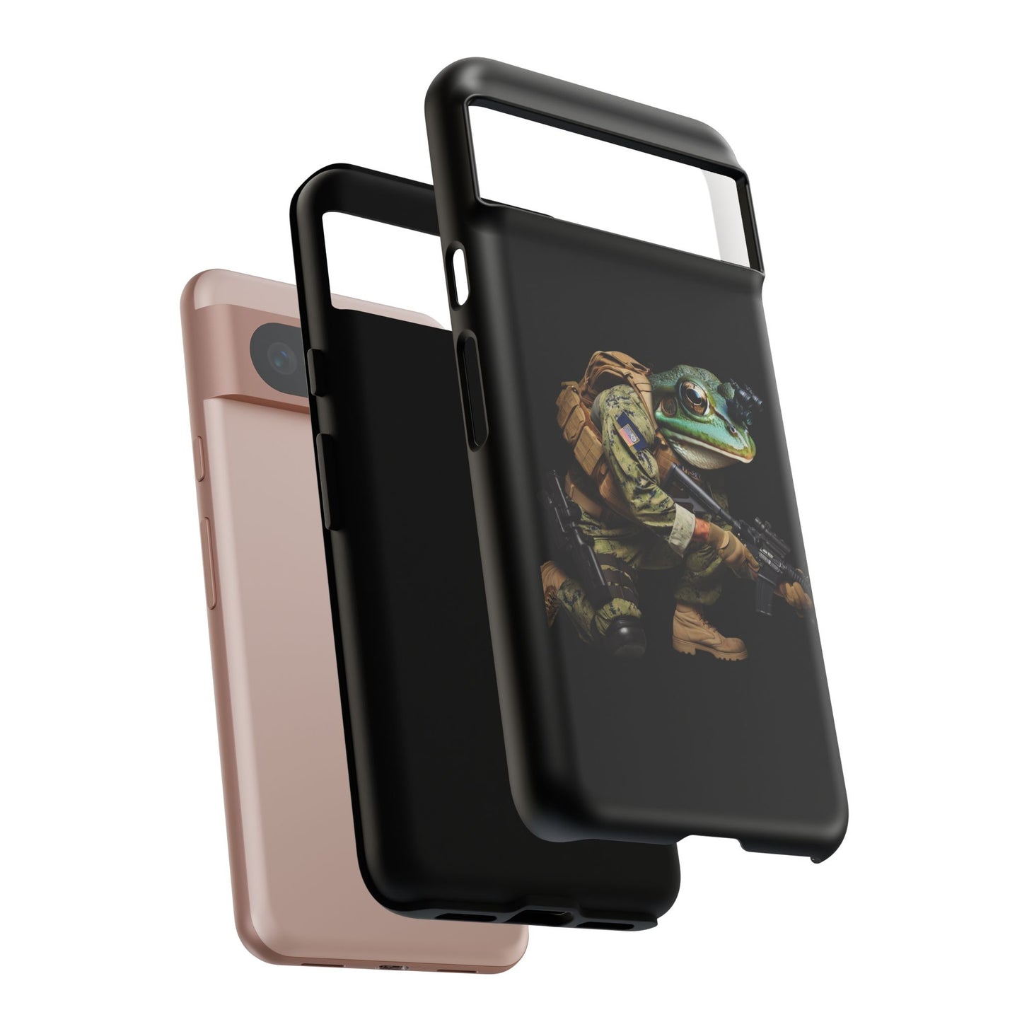 Tough Cases: Military Frog Phone Case, Phone Accessory, Unique Gift for Gamers, Animal Lovers, Stylish Protection