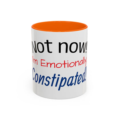 Funny Sloth Coffee Mug - Emotionally Constipated - Gift for Coffee Lovers, Office Humor, Birthday, Self-Care, Tea Lovers