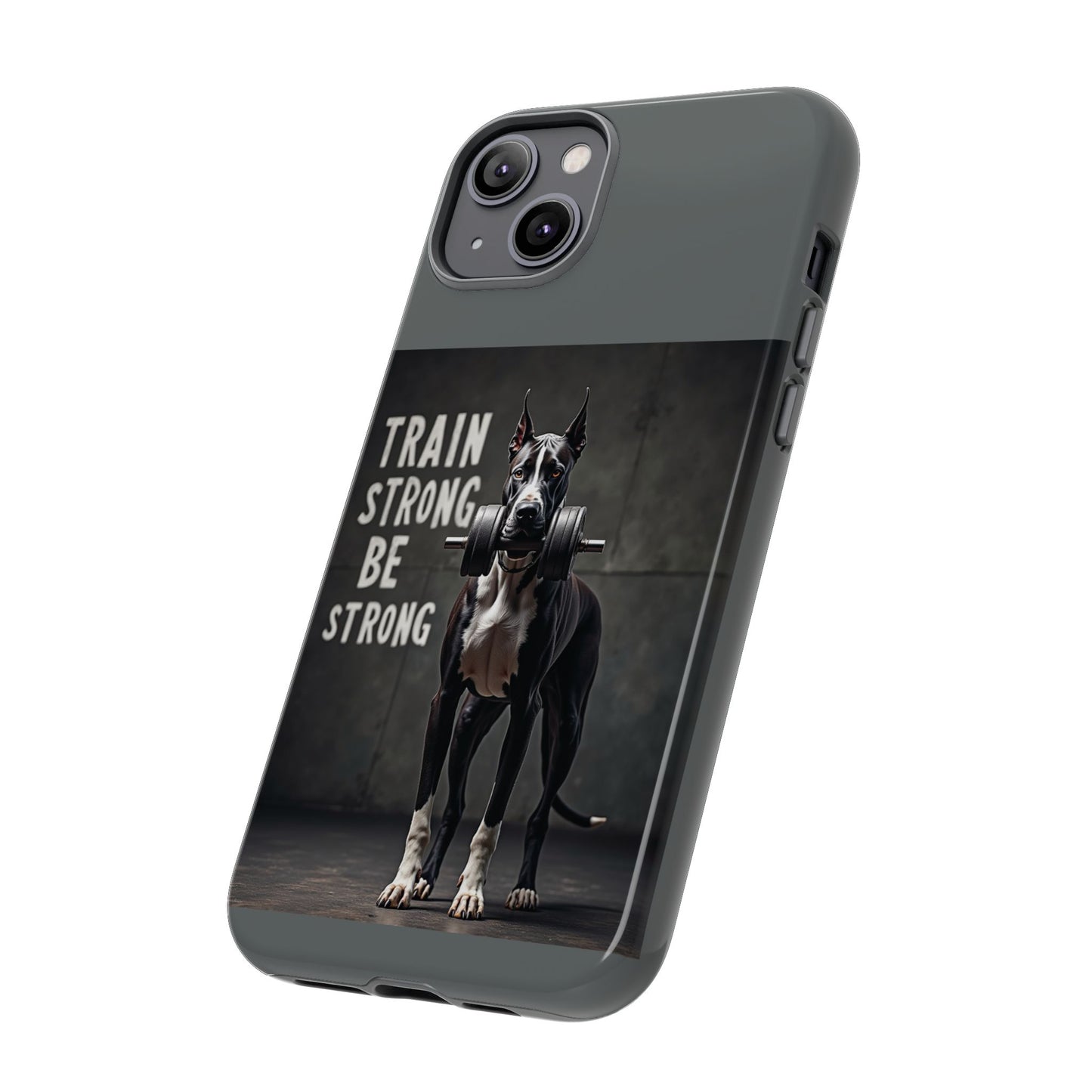 Dog-Themed Phone Case: Motivational Strength Training Pet Lover Accessory, Gift for Dog Owners, Gym Enthusiasts, Fitness Motivation