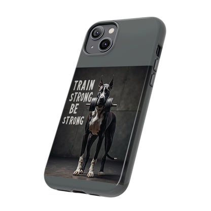 Dog-Themed Phone Case: Motivational Strength Training Pet Lover Accessory, Gift for Dog Owners, Gym Enthusiasts, Fitness Motivation