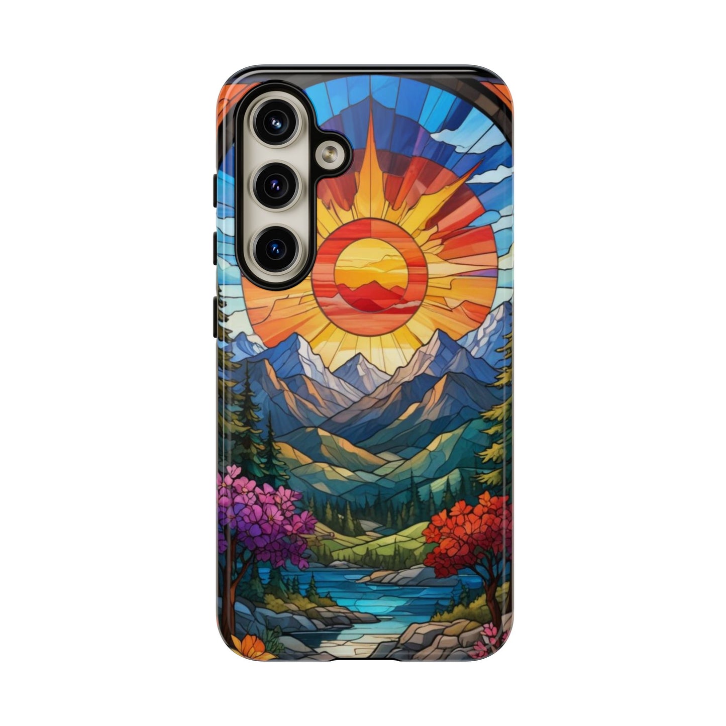 Colorful Mountain Phone Case - Tough Cases, Nature Aesthetic, Gift for Outdoor Lovers, Unique Phone Accessories, Vibrant Art Phone Cover