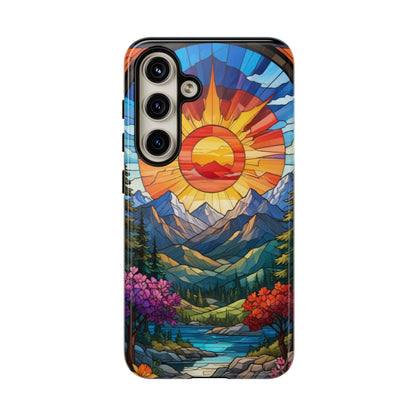 Colorful Mountain Phone Case - Tough Cases, Nature Aesthetic, Gift for Outdoor Lovers, Unique Phone Accessories, Vibrant Art Phone Cover