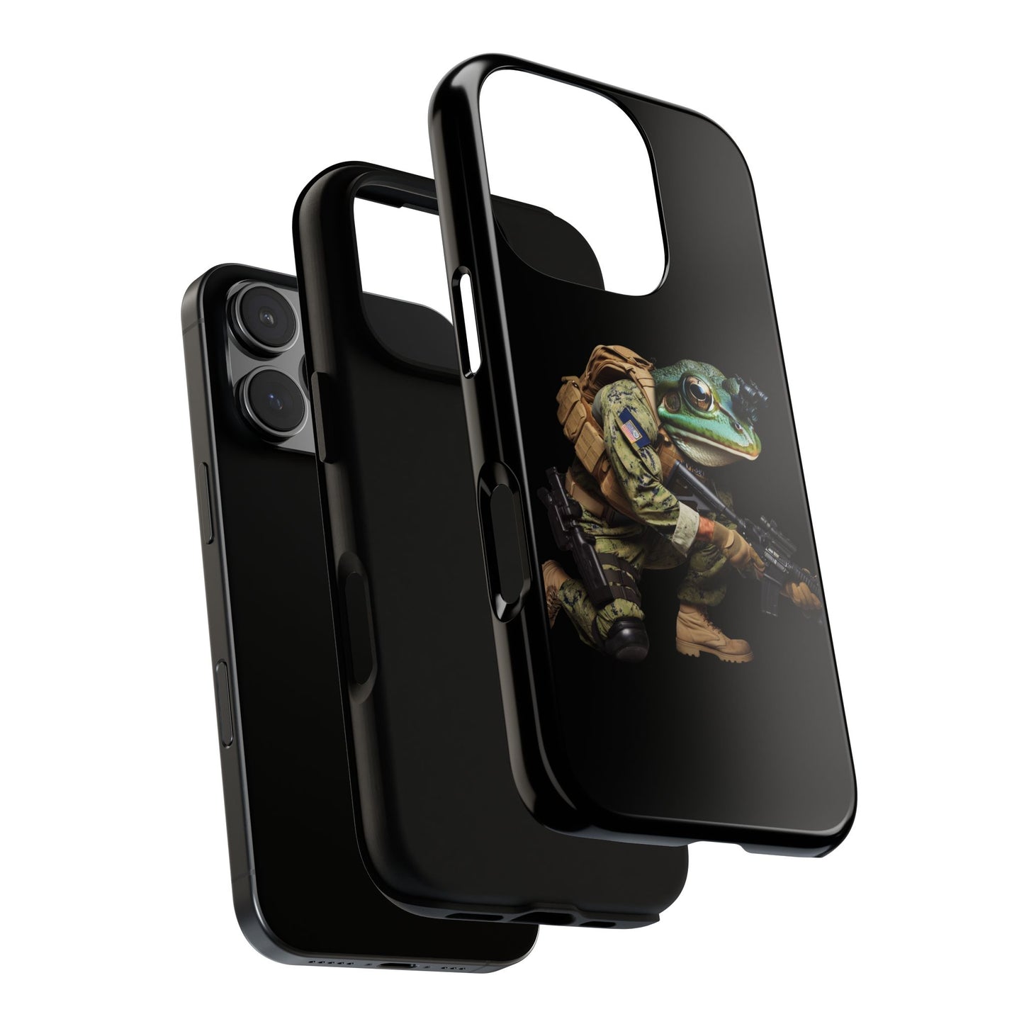 Tough Cases: Military Frog Phone Case, Phone Accessory, Unique Gift for Gamers, Animal Lovers, Stylish Protection
