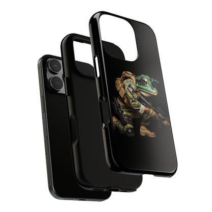 Tough Cases: Military Frog Phone Case, Phone Accessory, Unique Gift for Gamers, Animal Lovers, Stylish Protection