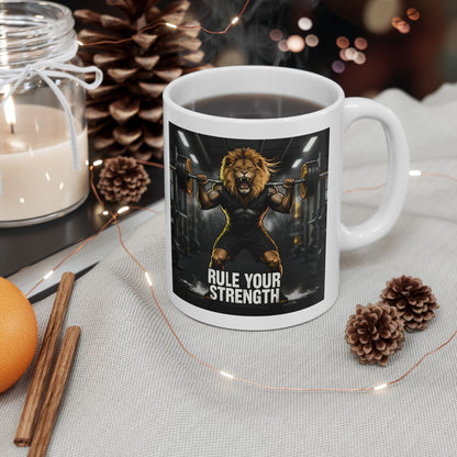 Weightlifting Gym Ceramic Mug — Motivational Barbell Coffee Cup (11oz, 15oz)
