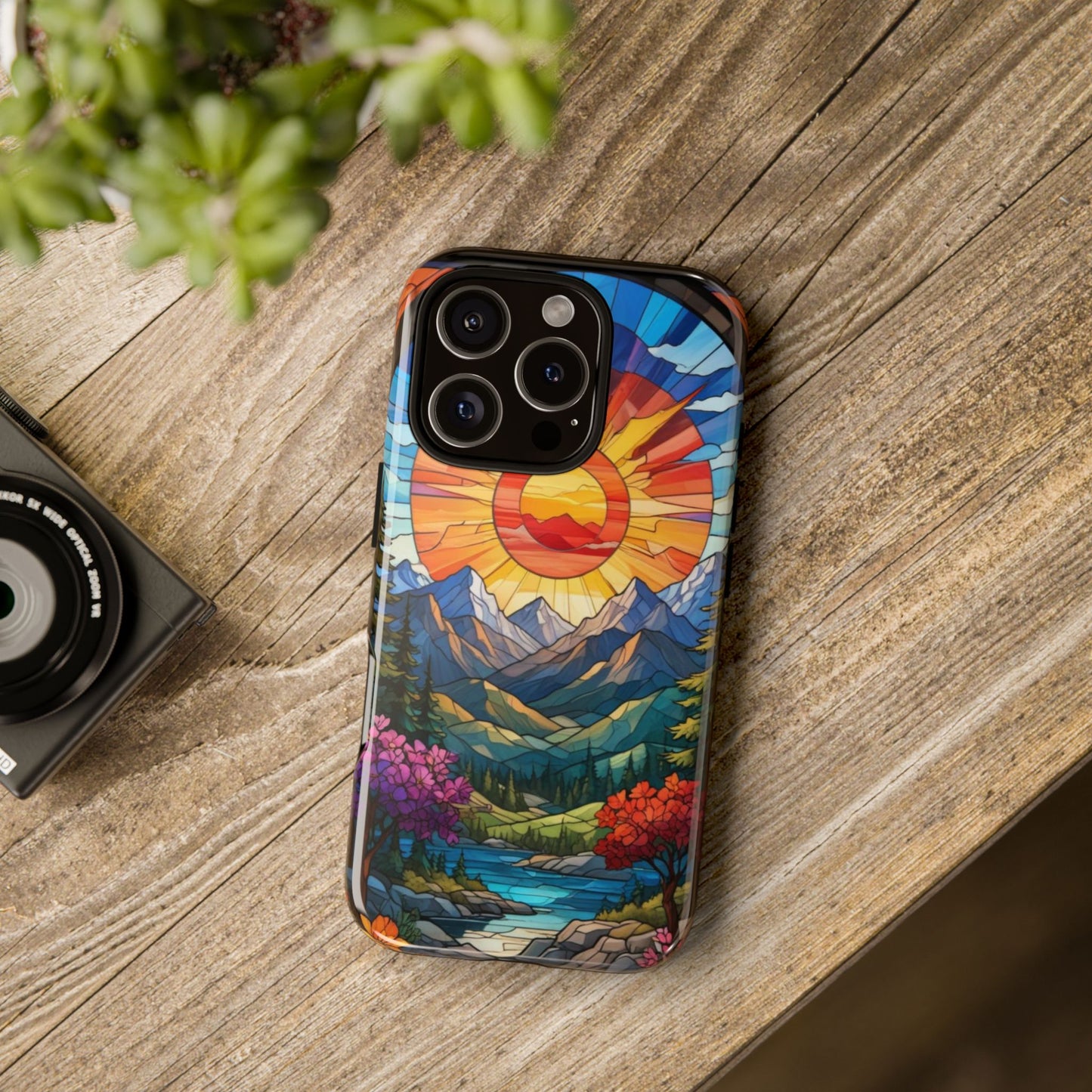 Colorful Mountain Phone Case - Tough Cases, Nature Aesthetic, Gift for Outdoor Lovers, Unique Phone Accessories, Vibrant Art Phone Cover
