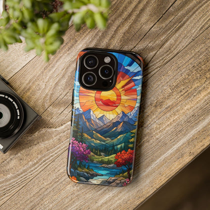Colorful Mountain Phone Case - Tough Cases, Nature Aesthetic, Gift for Outdoor Lovers, Unique Phone Accessories, Vibrant Art Phone Cover