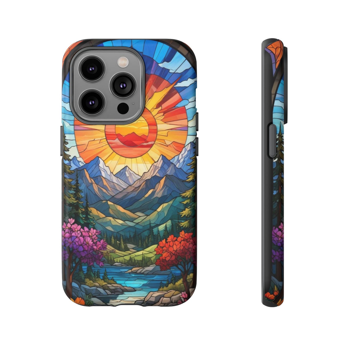 Colorful Mountain Phone Case - Tough Cases, Nature Aesthetic, Gift for Outdoor Lovers, Unique Phone Accessories, Vibrant Art Phone Cover