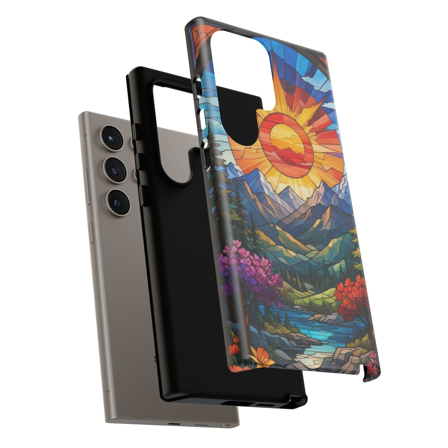Colorful Mountain Phone Case - Tough Cases, Nature Aesthetic, Gift for Outdoor Lovers, Unique Phone Accessories, Vibrant Art Phone Cover