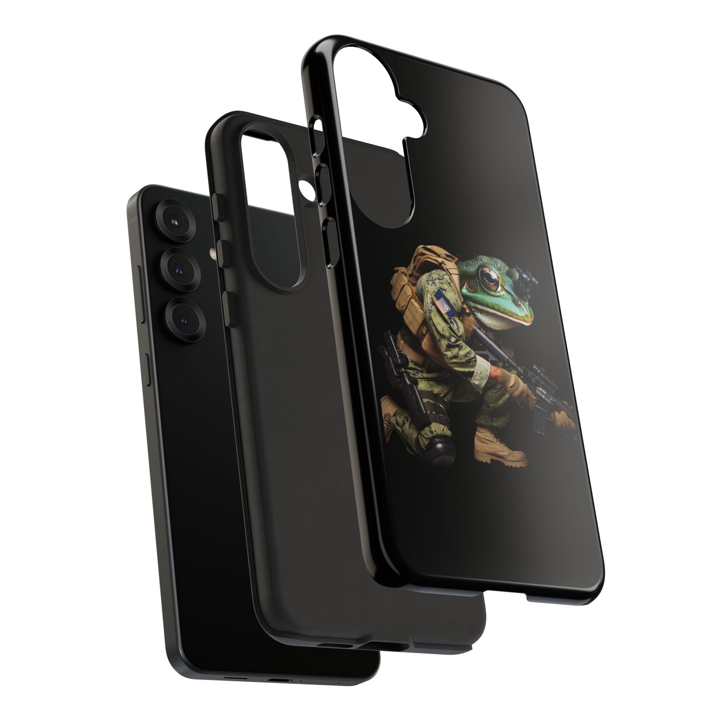 Tough Cases: Military Frog Phone Case, Phone Accessory, Unique Gift for Gamers, Animal Lovers, Stylish Protection