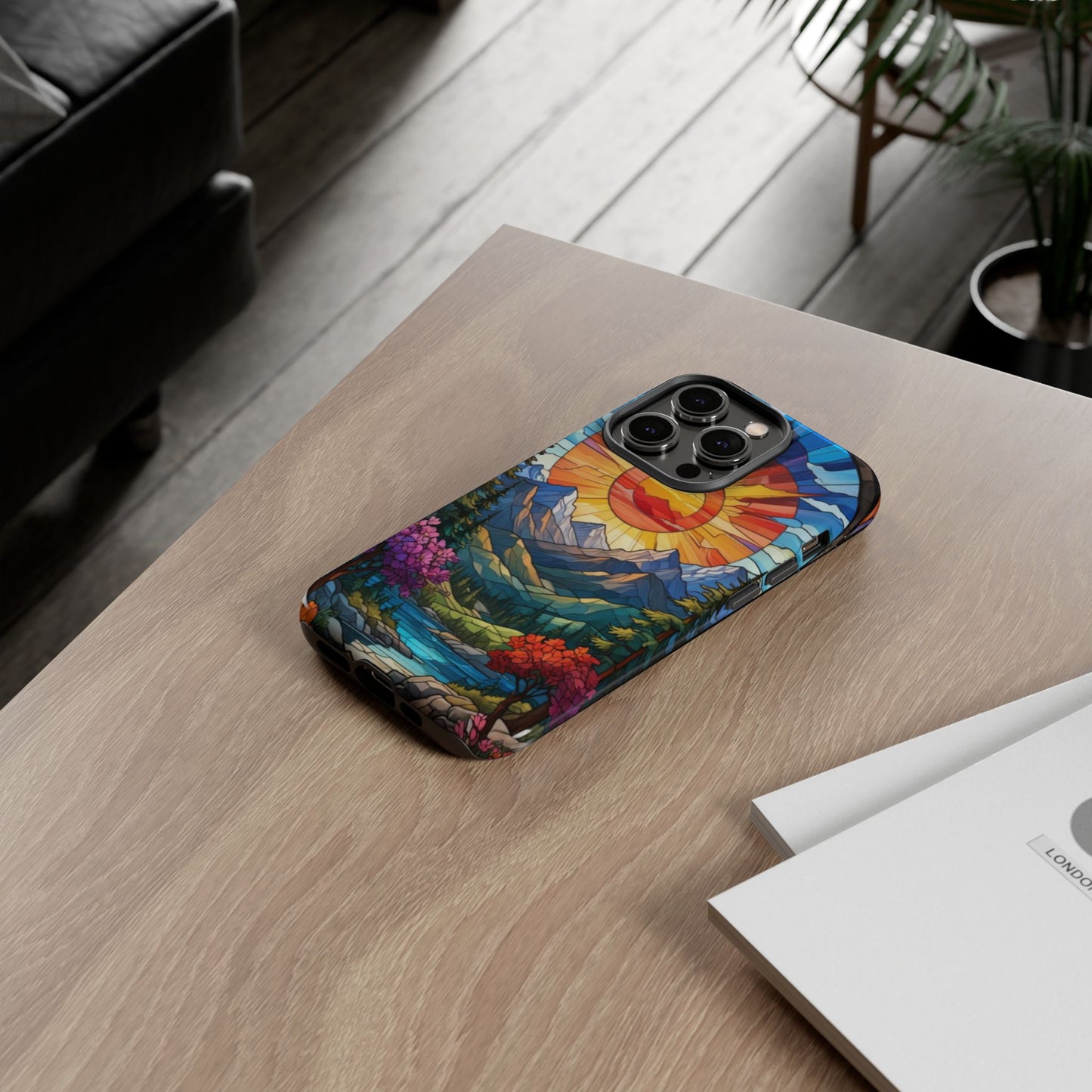 Colorful Mountain Phone Case - Tough Cases, Nature Aesthetic, Gift for Outdoor Lovers, Unique Phone Accessories, Vibrant Art Phone Cover