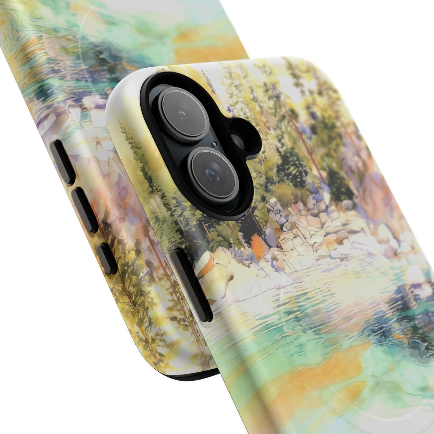 Tough Magnetic Case — Abstract Watercolor Lake Phone Cover