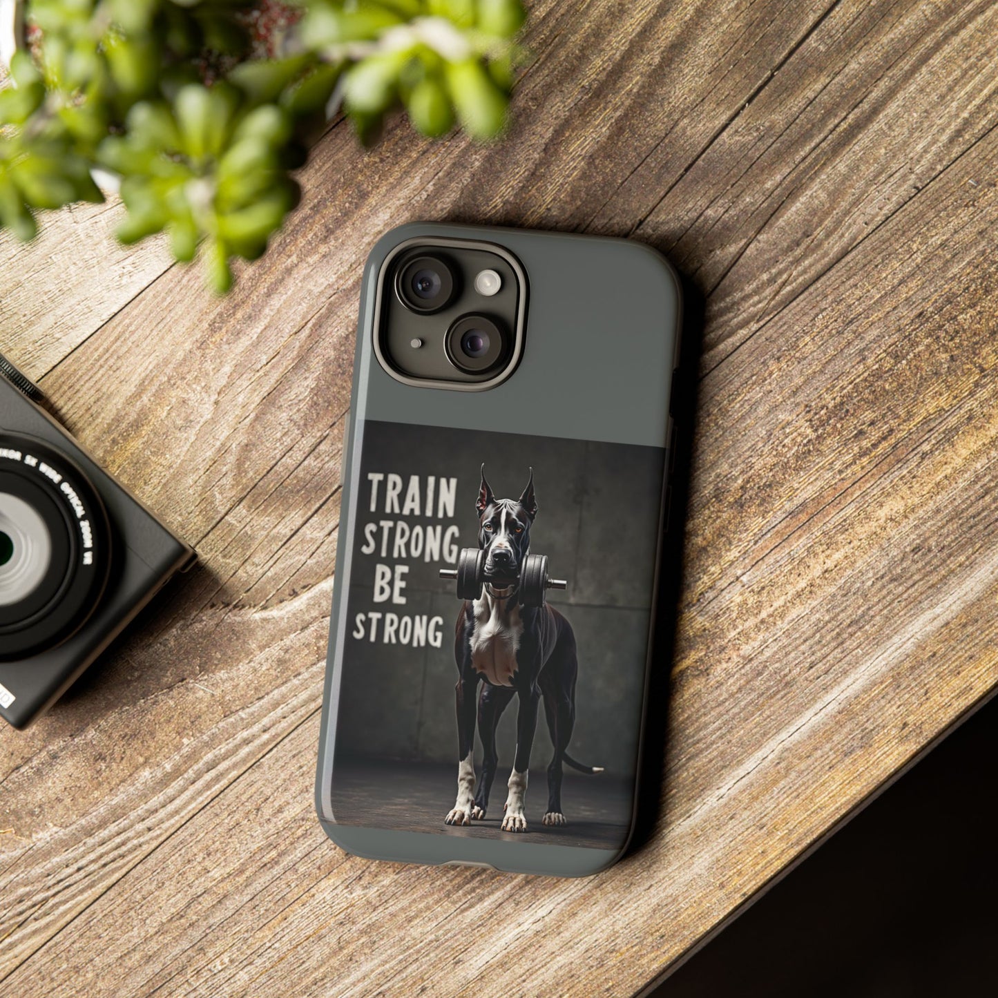 Dog-Themed Phone Case: Motivational Strength Training Pet Lover Accessory, Gift for Dog Owners, Gym Enthusiasts, Fitness Motivation