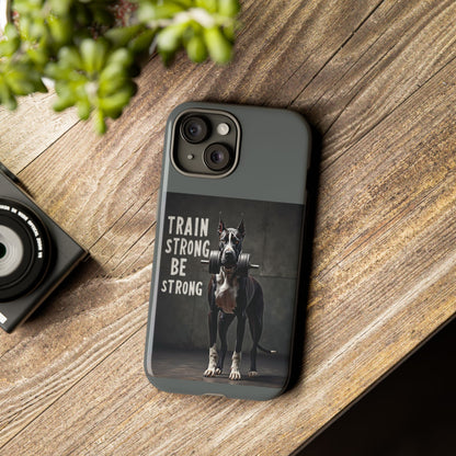 Dog-Themed Phone Case: Motivational Strength Training Pet Lover Accessory, Gift for Dog Owners, Gym Enthusiasts, Fitness Motivation