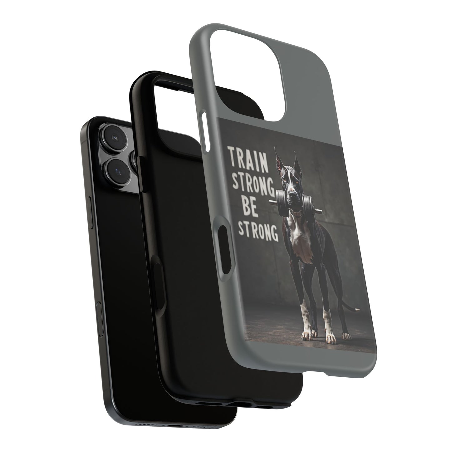 Dog-Themed Phone Case: Motivational Strength Training Pet Lover Accessory, Gift for Dog Owners, Gym Enthusiasts, Fitness Motivation