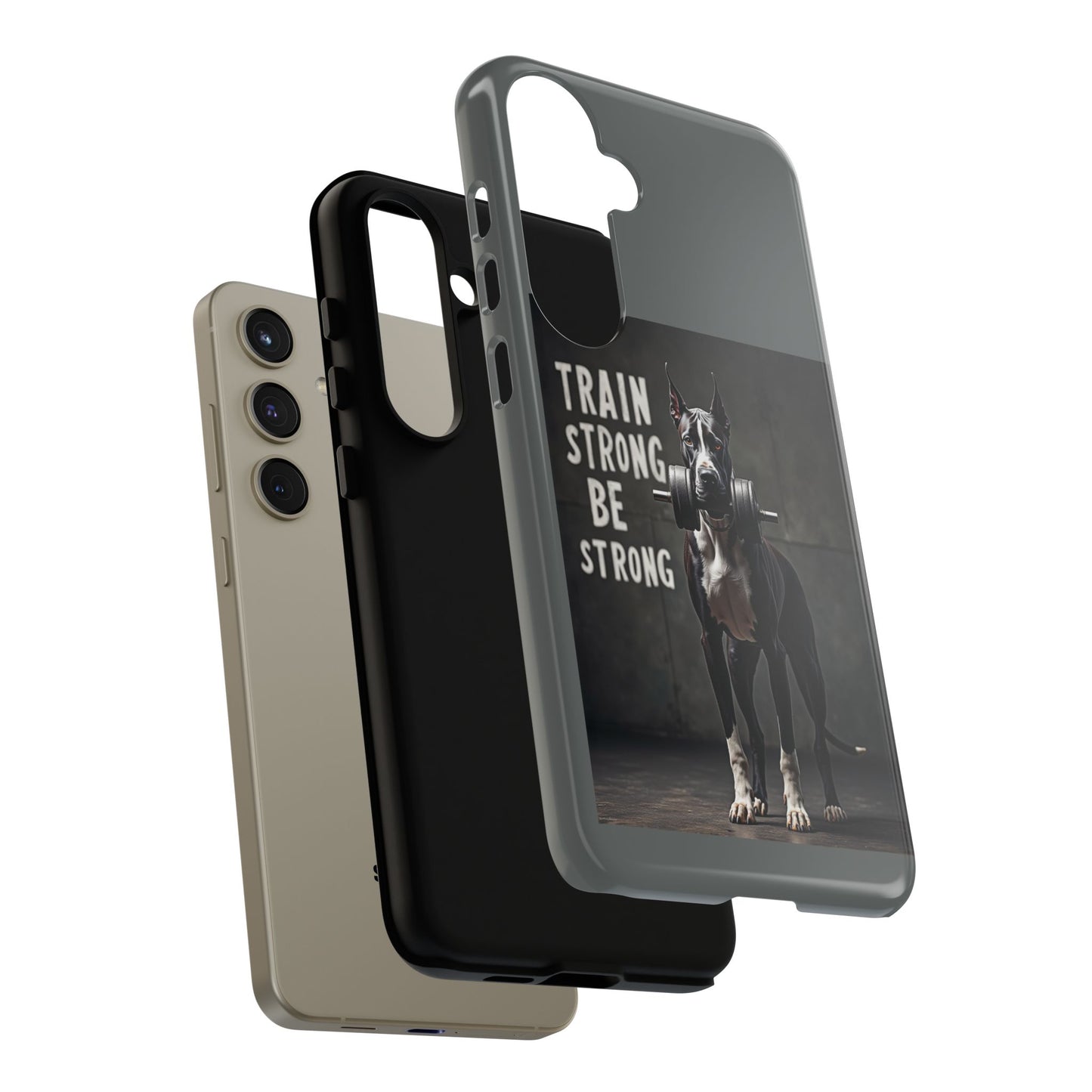 Dog-Themed Phone Case: Motivational Strength Training Pet Lover Accessory, Gift for Dog Owners, Gym Enthusiasts, Fitness Motivation