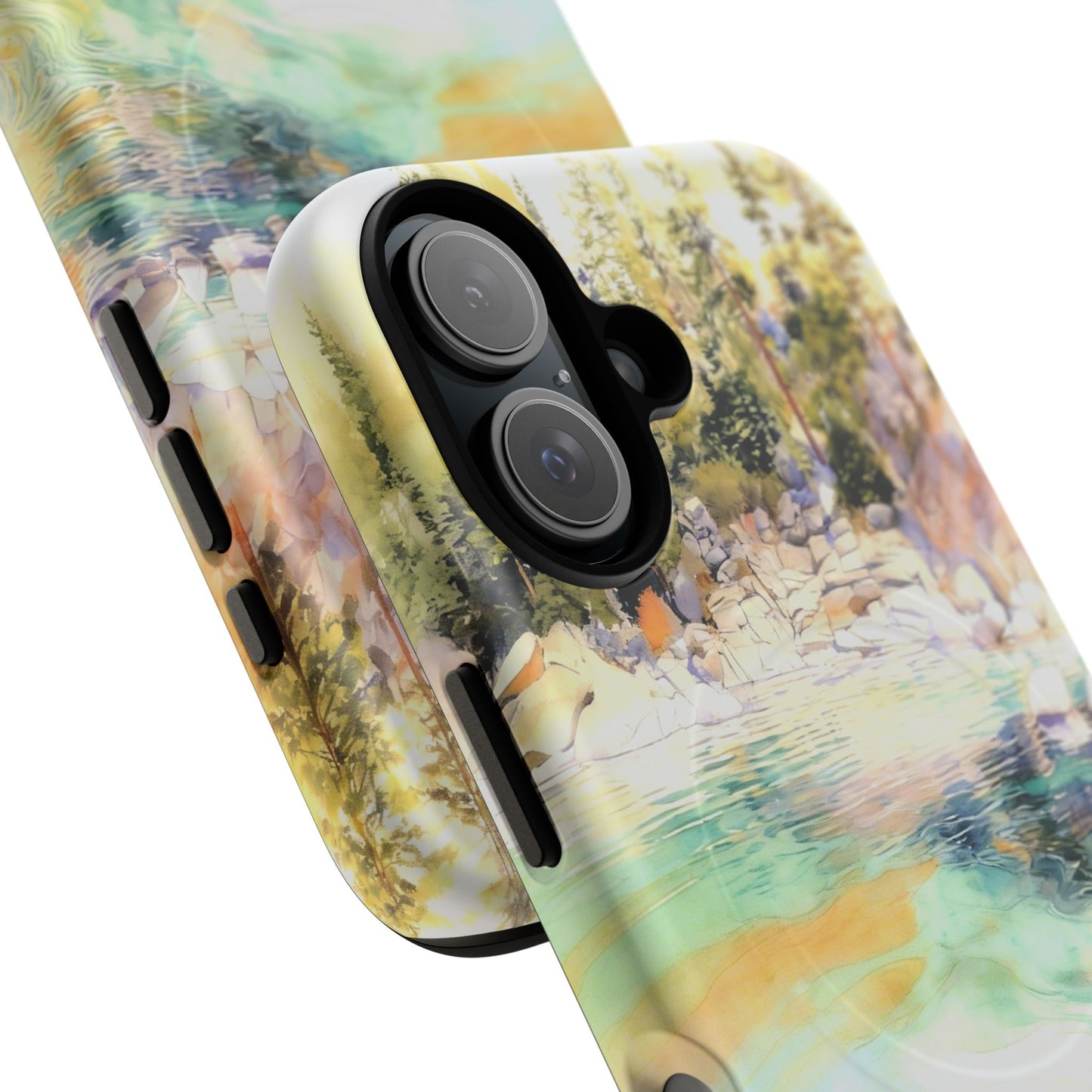 Tough Magnetic Case — Abstract Watercolor Lake Phone Cover