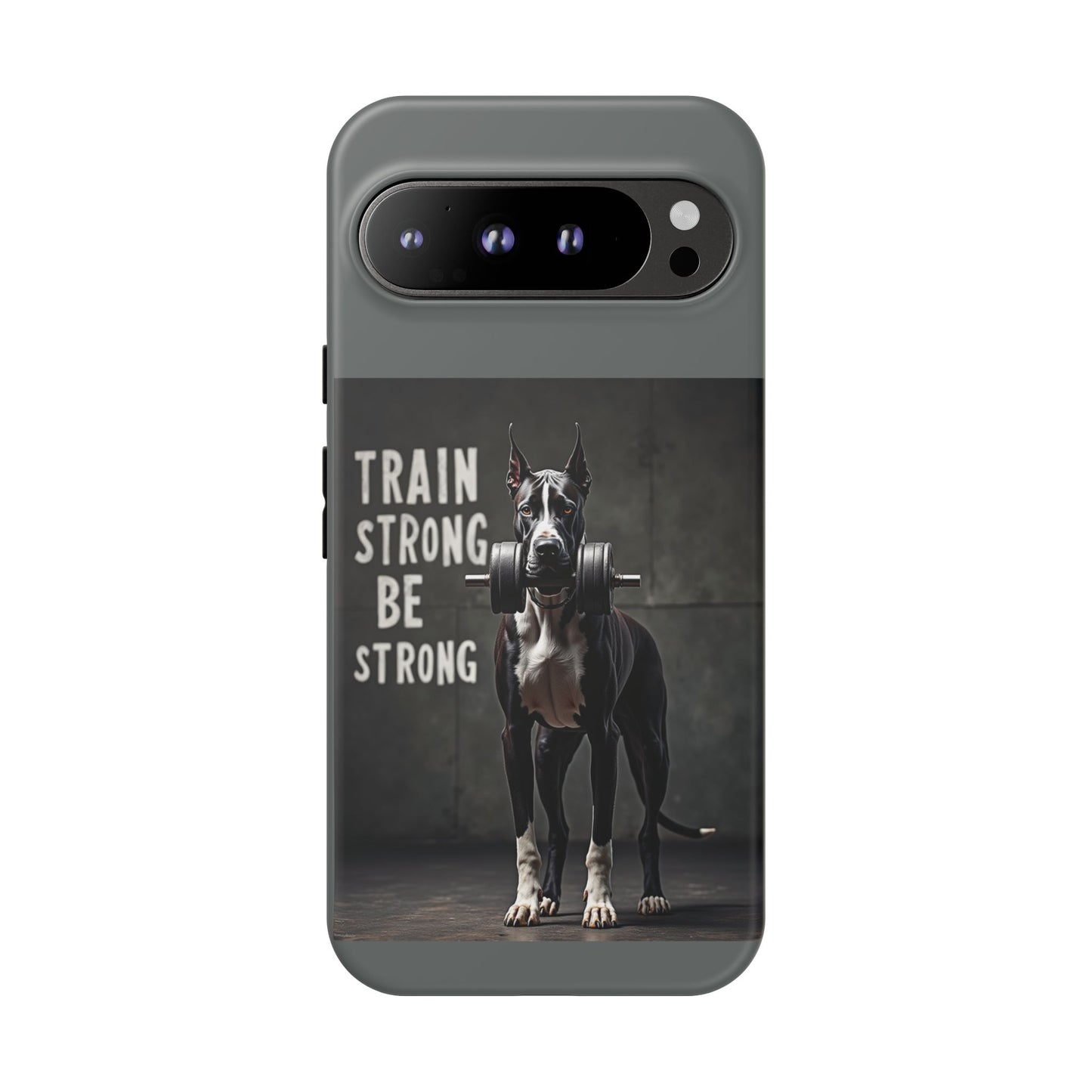 Dog-Themed Phone Case: Motivational Strength Training Pet Lover Accessory, Gift for Dog Owners, Gym Enthusiasts, Fitness Motivation