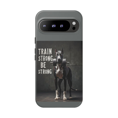 Dog-Themed Phone Case: Motivational Strength Training Pet Lover Accessory, Gift for Dog Owners, Gym Enthusiasts, Fitness Motivation