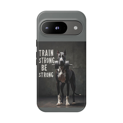 Dog-Themed Phone Case: Motivational Strength Training Pet Lover Accessory, Gift for Dog Owners, Gym Enthusiasts, Fitness Motivation