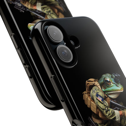 Tough Cases: Military Frog Phone Case, Phone Accessory, Unique Gift for Gamers, Animal Lovers, Stylish Protection