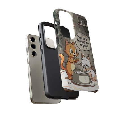 Cute Cat Phone Case - You Are Looking So Drippy, Pet Lover Gift, Animal Lover, Fun Phone Accessory, Whimsical Design