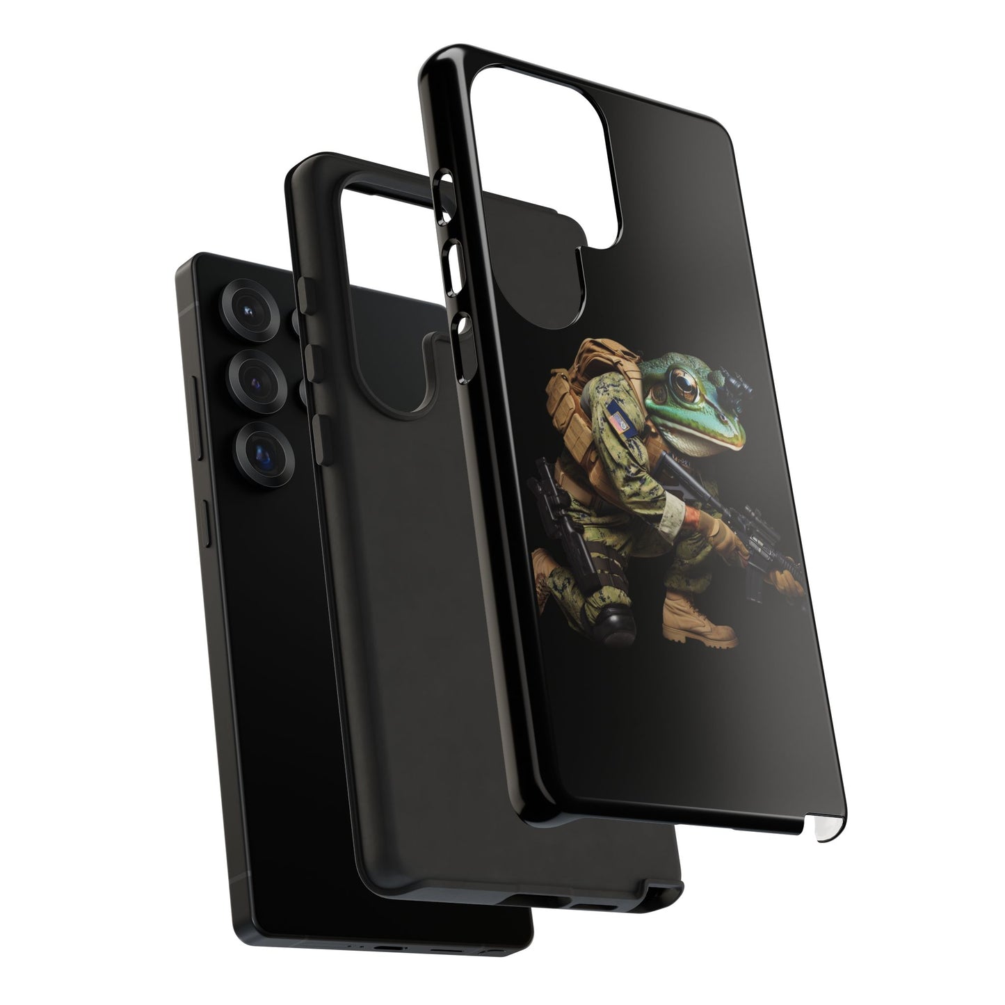 Tough Cases: Military Frog Phone Case, Phone Accessory, Unique Gift for Gamers, Animal Lovers, Stylish Protection