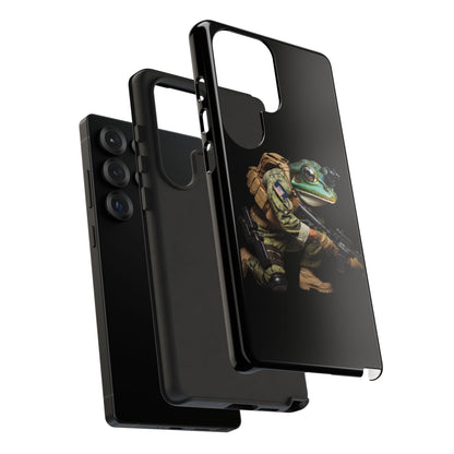 Tough Cases: Military Frog Phone Case, Phone Accessory, Unique Gift for Gamers, Animal Lovers, Stylish Protection