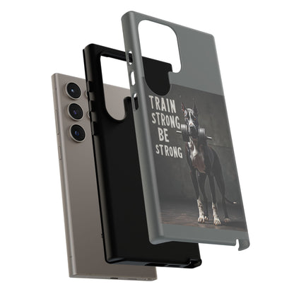 Dog-Themed Phone Case: Motivational Strength Training Pet Lover Accessory, Gift for Dog Owners, Gym Enthusiasts, Fitness Motivation
