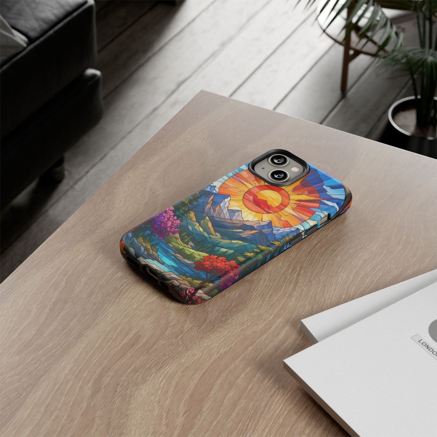Colorful Mountain Phone Case - Tough Cases, Nature Aesthetic, Gift for Outdoor Lovers, Unique Phone Accessories, Vibrant Art Phone Cover