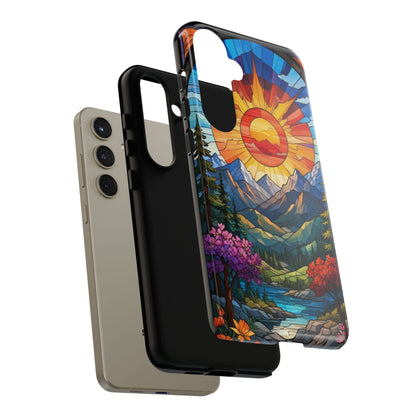Colorful Mountain Phone Case - Tough Cases, Nature Aesthetic, Gift for Outdoor Lovers, Unique Phone Accessories, Vibrant Art Phone Cover