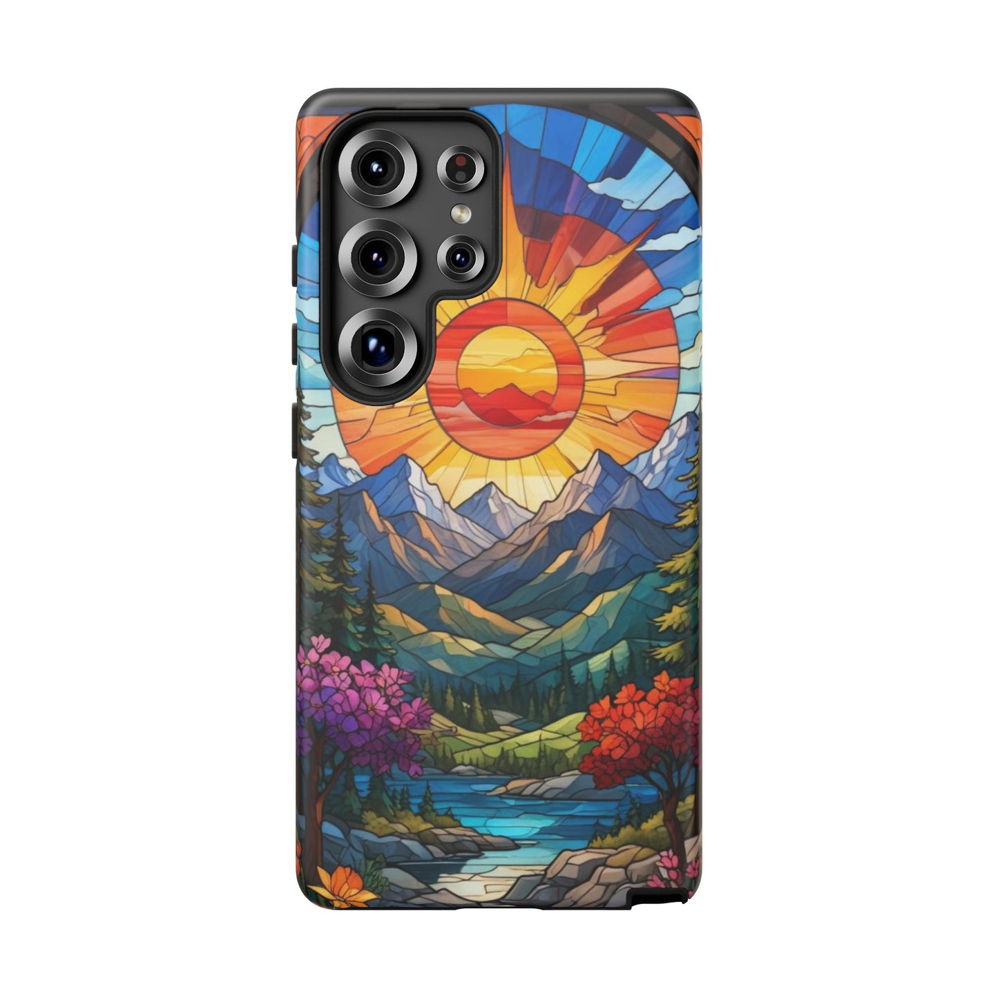 Colorful Mountain Phone Case - Tough Cases, Nature Aesthetic, Gift for Outdoor Lovers, Unique Phone Accessories, Vibrant Art Phone Cover
