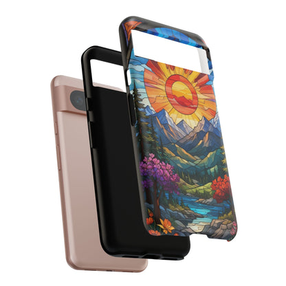 Colorful Mountain Phone Case - Tough Cases, Nature Aesthetic, Gift for Outdoor Lovers, Unique Phone Accessories, Vibrant Art Phone Cover